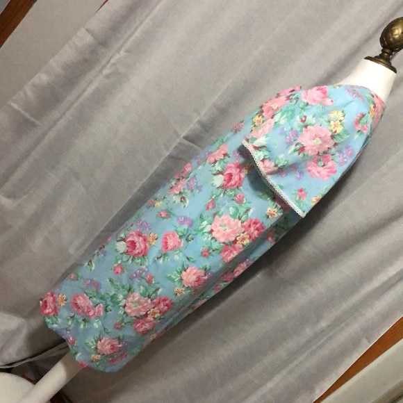 Vintage House Coat-Short Sleeve-Pink Floral-GUC-Lady Manhattan brand - Picture 7 of 16